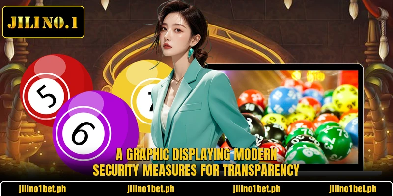 A graphic displaying modern security measures for transparency