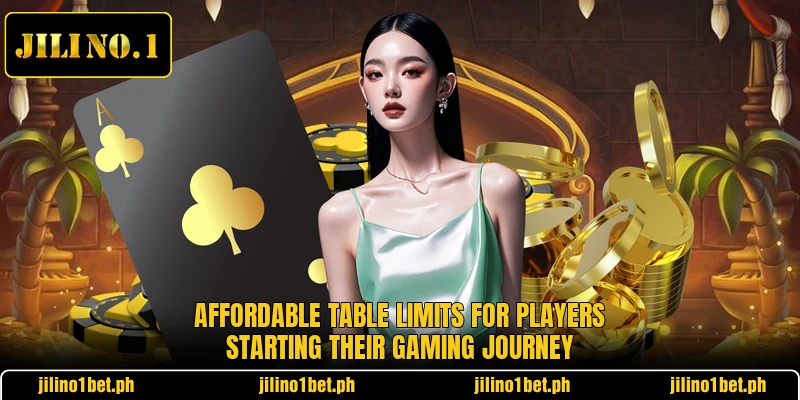 Affordable table limits for players starting their gaming journey