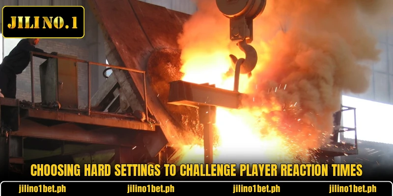 Choosing hard settings to challenge player reaction times