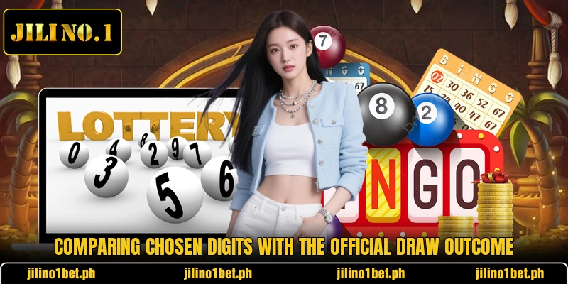 Comparing chosen digits with the official draw outcome Comparing chosen digits with the official draw outcome