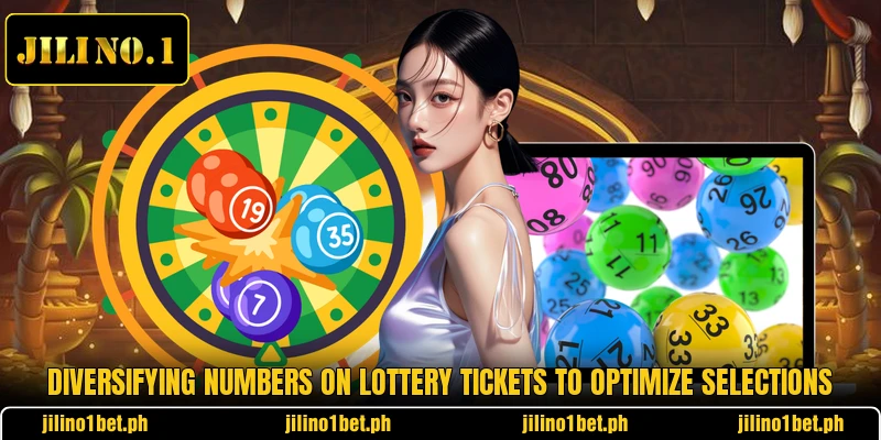 Diversifying numbers on lottery tickets to optimize selections