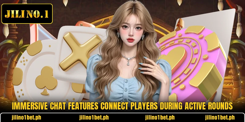 Immersive chat features connect players during active rounds