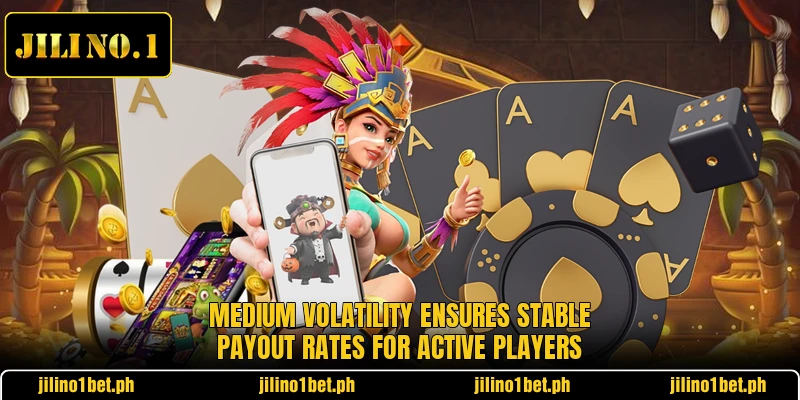 Medium volatility ensures stable payout rates for active players