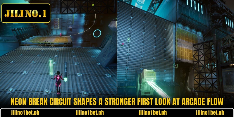 Neon Break Circuit Shapes A Stronger First Look At Arcade Flow