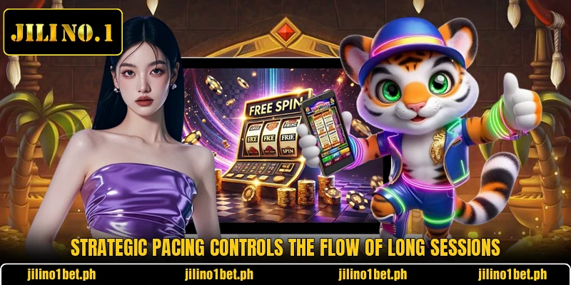 Strategic pacing controls the flow of long sessions