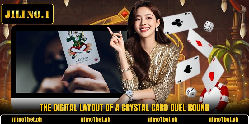 The digital layout of a Crystal Card Duel round The digital layout of a Crystal Card Duel round