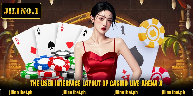 The user interface layout of Casino Live Arena X